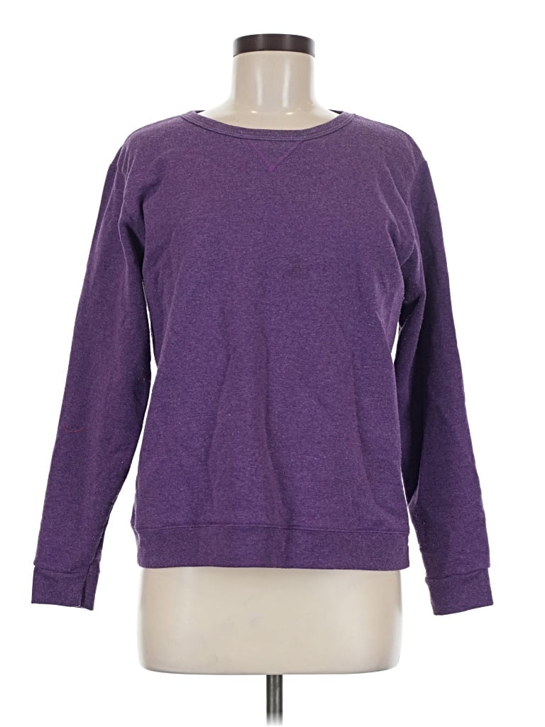 Pre-owned Hanes Pullover Sweater In Purple