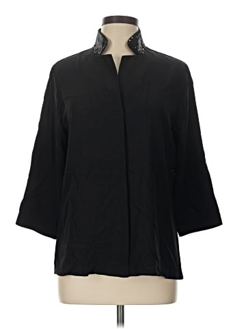 Leggiadro 3/4 Sleeve Silk Top (view 1)