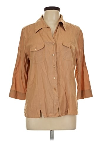 Joanna 3/4 Sleeve Button-Down Shirt (view 1)