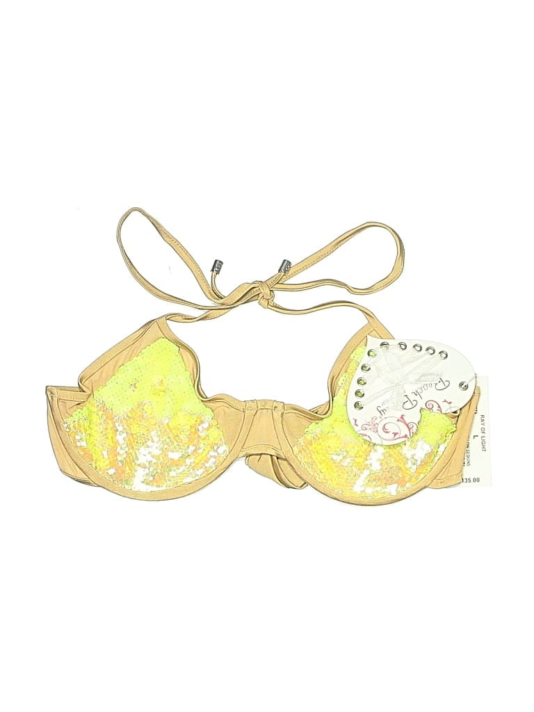 Beach Bunny Swimsuit Top Gold Swimwear