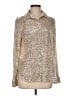 Catherine Malandrino Metallic Silver Long Sleeve Blouse Size M - photo 1
