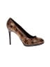 Stuart Weitzman 100% Leather Animal Print Brown Heels Size 10 - photo 1