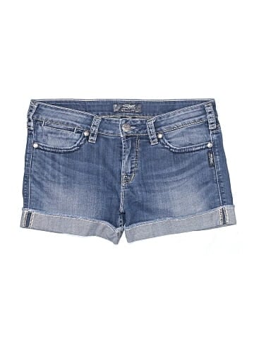 Silver Denim Shorts (view 1)