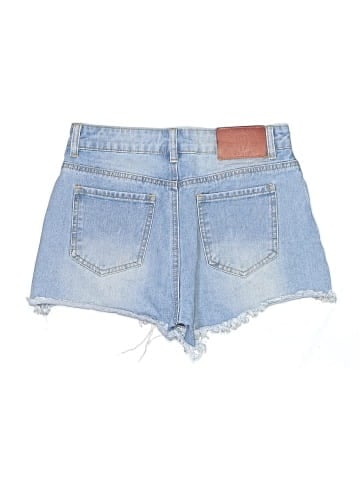 Knitted & Knotted Denim Shorts (view 2)