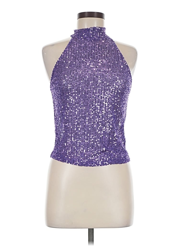 Zara Sleeveless Blouse In Purple