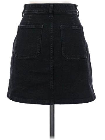Madewell Denim Utility Zip Skirt in Black Frost (view 2)