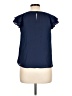 Mine Blue Short Sleeve Blouse Size L - photo 2
