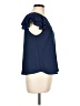 Mine Blue Short Sleeve Blouse Size L - photo 4