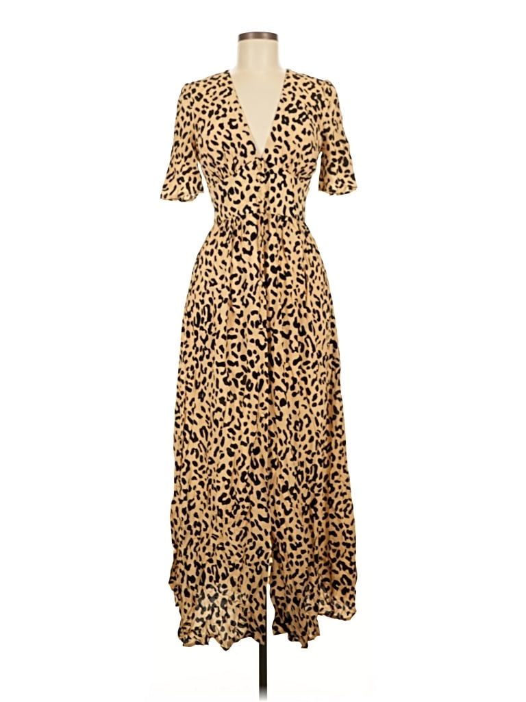 Oysho Casual Dress In Tan