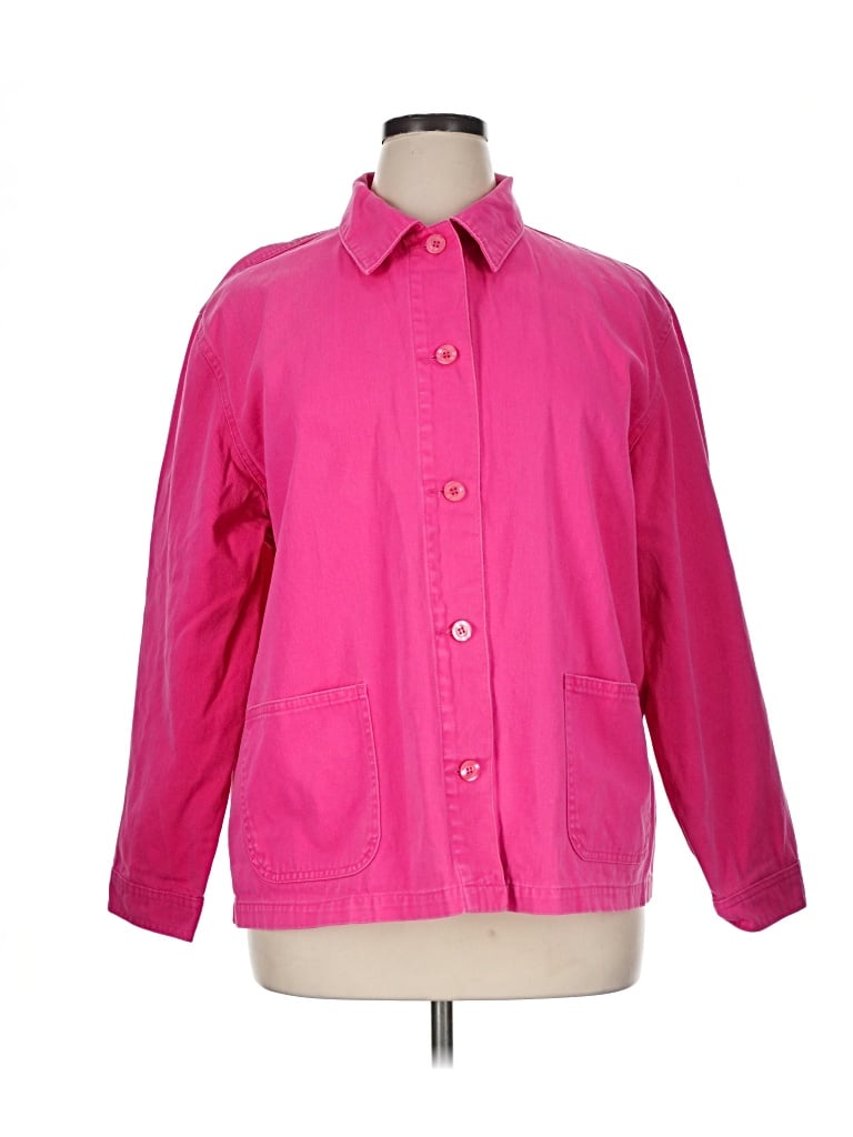 Pre-owned Talbots 3/4 Sleeve Button Down Shirt In Pink