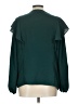 Nine West 100% Polyester Teal Long Sleeve Blouse Size L - photo 2