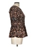 Zara Brown Short Sleeve Blouse Size L - photo 4