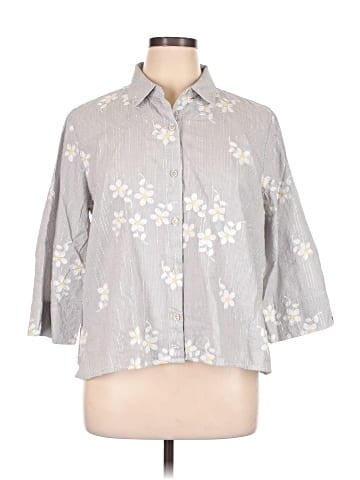 Alfred Dunner 3/4 Sleeve Button-Down Shirt (view 1)