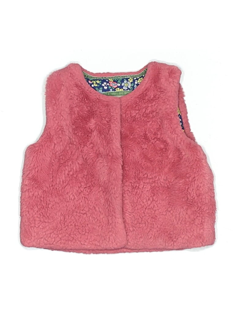 Pre-owned Mini Boden Kids' Faux Fur Vest In Pink