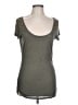 Cache 100% Rayon Gray Short Sleeve Top Size L - photo 1