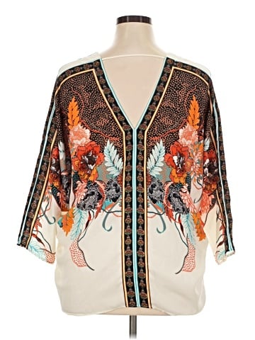 Rose + Olive 3/4 Sleeve Blouse (view 2)