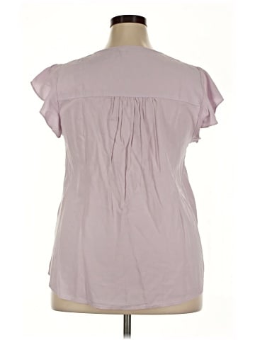 Pale Sky Short Sleeve Blouse (view 2)