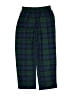 Lands' End 100% Polyester Plaid Blue Teal Casual Pants Size 10 - photo 1