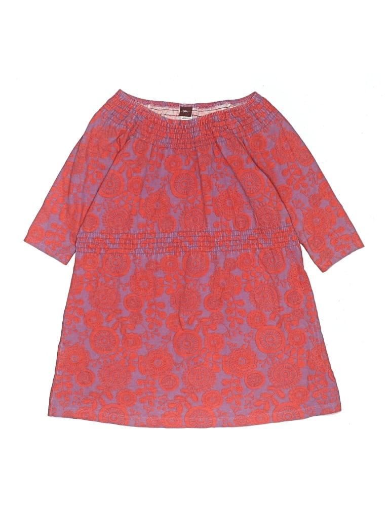 Pre-owned Tea Kids' Dress In Orange