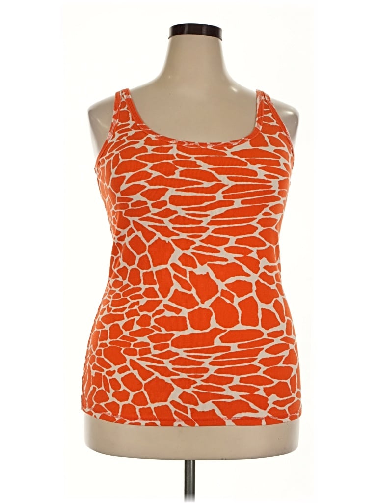 Pre-owned Lane Bryant Tank Top Orange Strapless Neckline Tops