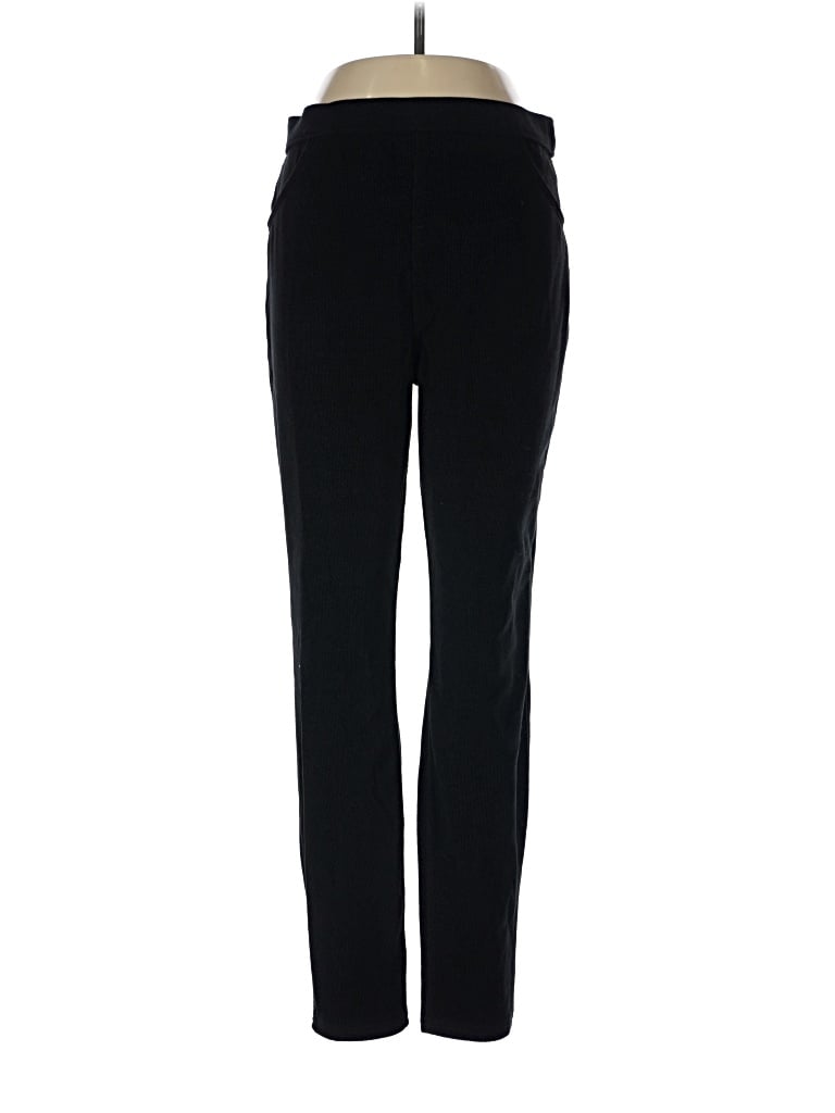 Pre-owned Hue Casual Pants In Black