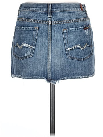 7 For All Mankind Denim Skirt (view 2)