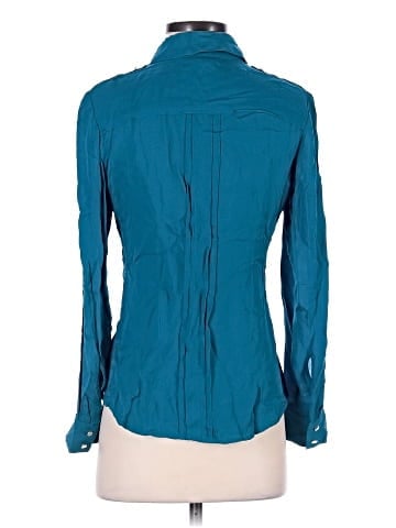 White House Black Market Long Sleeve Silk Top (view 2)