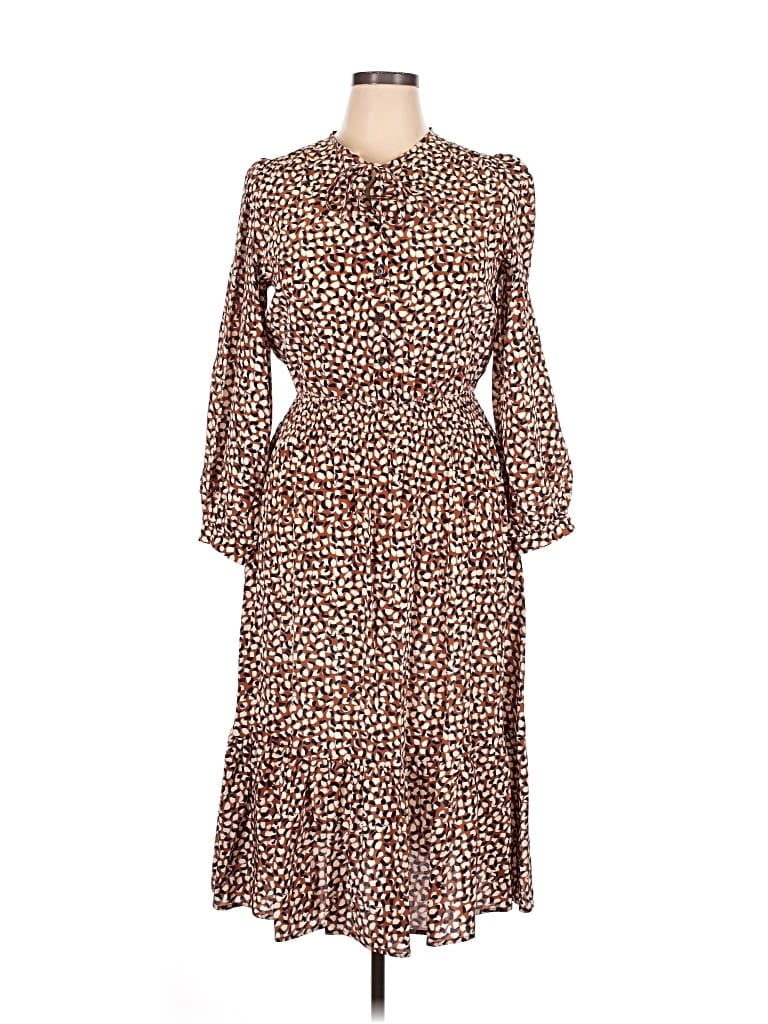 Tucker Casual Dress In Brown