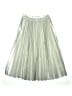 Zara 100% Polyurethane Metallic Silver Skirt Size 11 - 12 - photo 2
