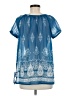 Sunny Leigh 100% Polyester Blue Short Sleeve Blouse Size M - photo 2