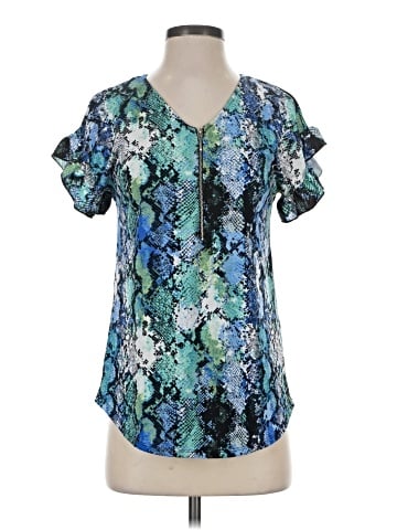 NY Collection Short Sleeve Blouse (view 1)