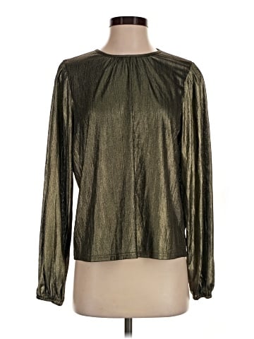 Aqua Long Sleeve Blouse (view 1)