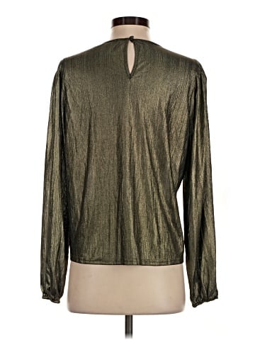 Aqua Long Sleeve Blouse (view 2)
