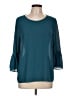 Elle Teal 3/4 Sleeve Blouse Size L - photo 1