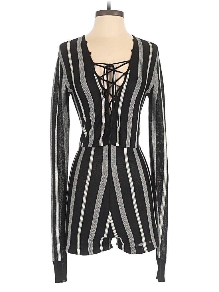 Pre-owned Nbd Romper In Black