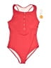 Charmo Solid Red One Piece Swimsuit Size M - photo 1