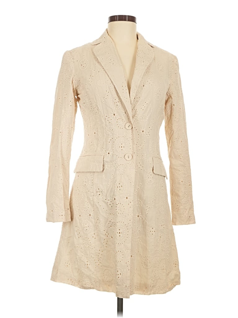 Pre-owned Anna Sui Coat In Ivory