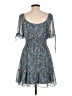 BCX 100% Polyester Paisley Blue Casual Dress Size L - photo 2