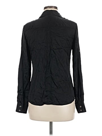 White House Black Market Long Sleeve Silk Top (view 2)