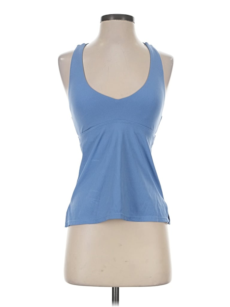 Pre-owned Carve Designs Tank Top Blue Halter Neckline Tops