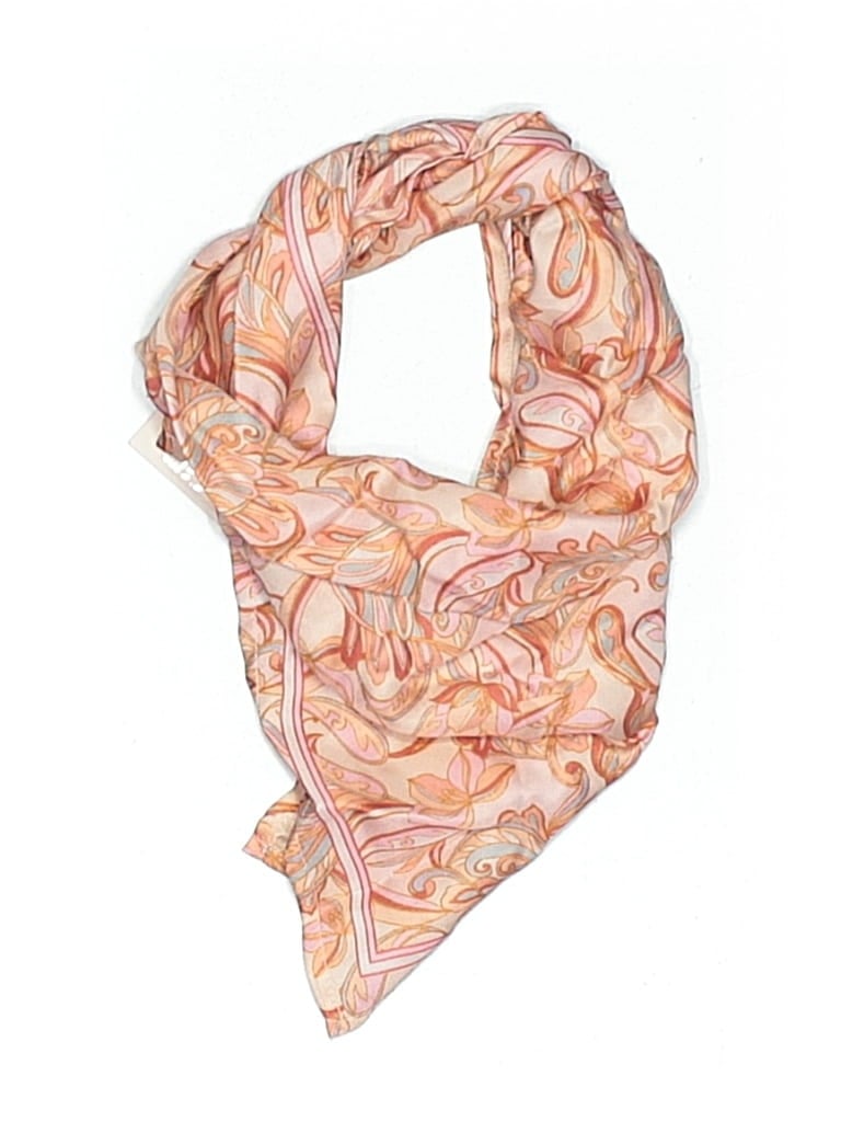 Pre-owned Chan Luu Silk Scarf In Orange