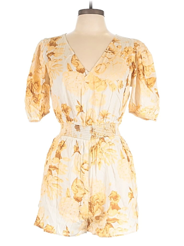 Pre-owned Express Romper In Gold