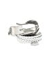Unbranded 100% Leather Silver Leather Belt Size S - photo 1