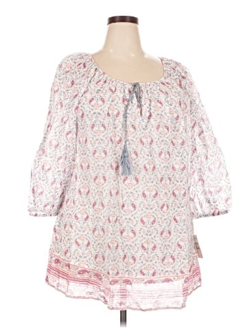 Caslon 3/4 Sleeve Blouse (view 1)