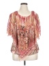 One World 100% Polyester Pink Short Sleeve Blouse Size 0X - photo 1
