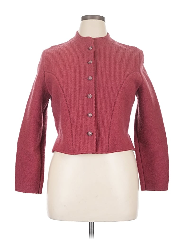 Pre-owned Lands' End Jacket In Burgundy
