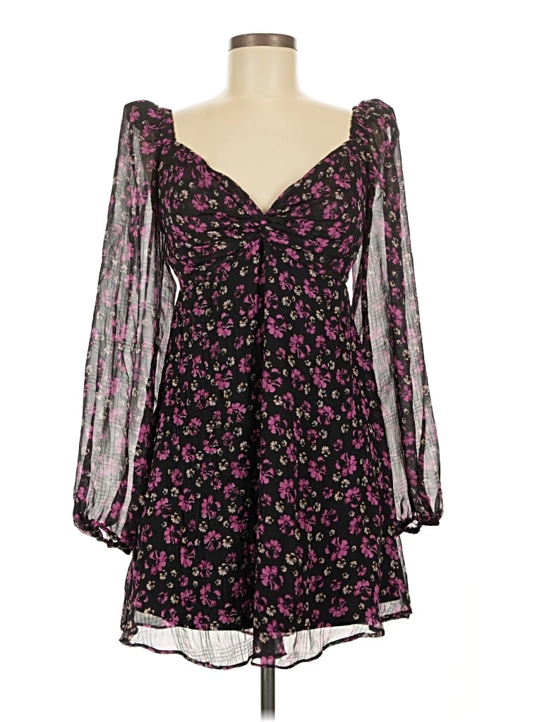 Pre-owned Astr 3/4 Sleeve Top Black Sweetheart Neckline Tops