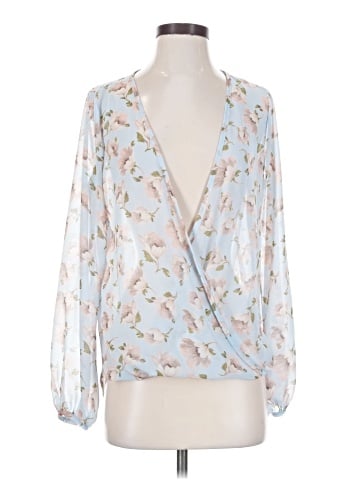 Akira Chicago Red Label Long Sleeve Blouse (view 1)