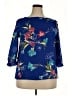 Apt. 9 100% Polyester Blue 3/4 Sleeve Blouse Size L - photo 1