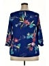 Apt. 9 100% Polyester Blue 3/4 Sleeve Blouse Size L - photo 2